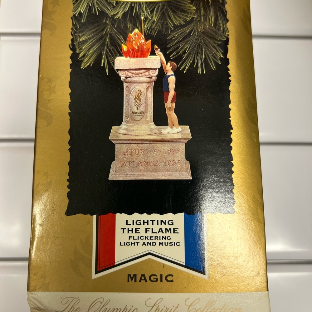 Vintage 1996 Hallmark Keepsake Ornament Lighting The Flame Magic Olympic Spirit